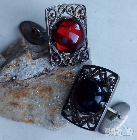 РЕТРО ФИЛИГРАНЕНИ СРЕБЪРНИ РЪКАВЕЛИ., снимка 2 - Колиета, медальони, синджири - 51660085