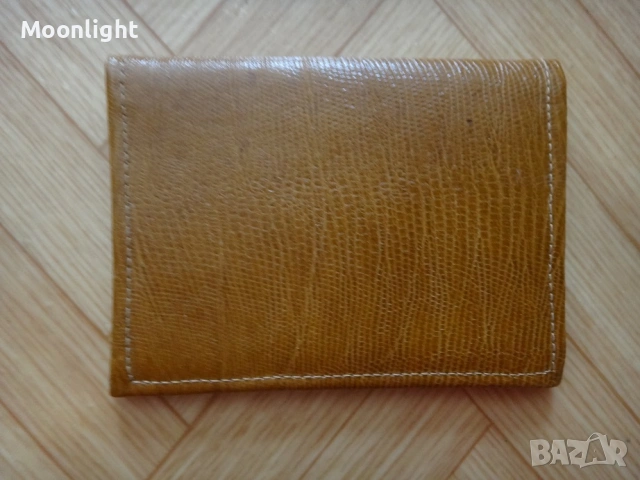 Антика - нов кожен портфейл от едно време, естествена кожа портмоне, соц, ретро, винтидж, старинен