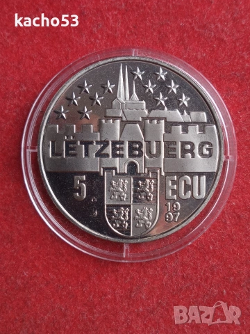 5 екюта 1997 г. Люксембург., снимка 2 - Нумизматика и бонистика - 54146944