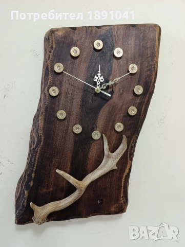 Подарък за ловец.Часовник от дърво. Ловен часовник.Стенен часовник , снимка 5 - Стенни часовници - 52796918