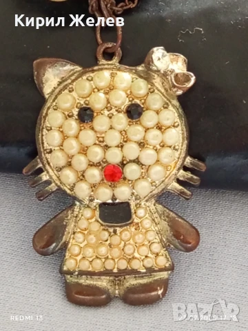 Метален ключодържател коте с кристали и седеф за КОЛЕКЦИОНЕРИ 42638, снимка 3 - Други - 51119316