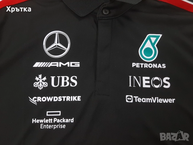 Mercedes AMG F1 Team Polo - Оригинална мъжка тениска с яка, снимка 13 - Тениски - 52939042