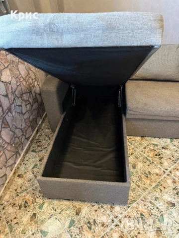 Разтегателен ъглов диван с ракла., снимка 2 - Дивани и мека мебел - 53139787