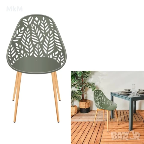 Комплект от 4 градински стола Calvi от полипропилен - THE HOME DECO FACTORY, снимка 5 - Столове - 50913571