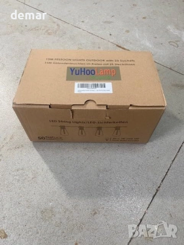 Yuhoolamp Външни 15-метрови водоустойчиви гирлянди с 15+1 нечупливи крушки S14, снимка 7 - Лед осветление - 51755723