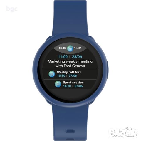 Часовник smartwatch MyKronoz ZeRound 3 Lite, Водоустойчивост IP67, Optical HR, Blue Marine - 24 месе, снимка 5 - Смарт часовници - 46456127