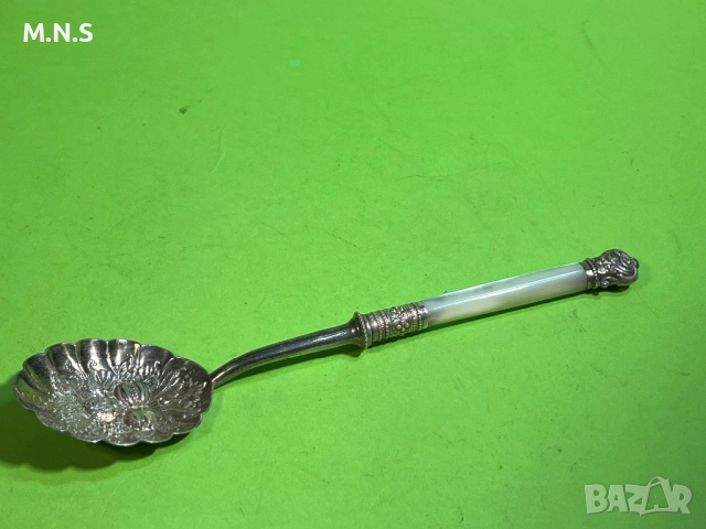Английкса сребърна  Лъжица за сладко., снимка 12 - Антикварни и старинни предмети - 52848189