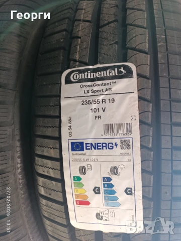 4бр.всесезонни гуми 235/55/19 Continental