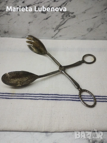 Много стилна посребрена щипка за сервиране, снимка 4 - Прибори за хранене, готвене и сервиране - 54284369