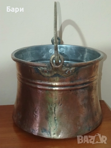 Старо малко котле, бакърче, меден съд,менец,менче, снимка 5 - Антикварни и старинни предмети - 51092660