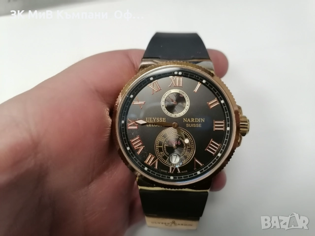 Уникален автоматичен мъжки часовник Ulysse Nardin Marine Chronograph