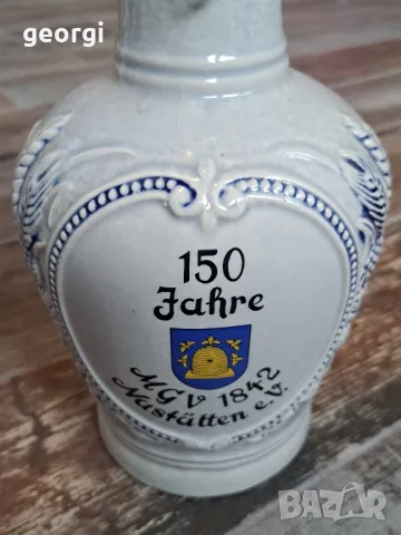 немска керамична бутилка за бира с порцеланова запушалка 20/4, снимка 2 - Колекции - 50057146