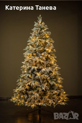 Коледна елха с вградени лампички по връхчетата, снимка 4 - Декорация за дома - 52227162