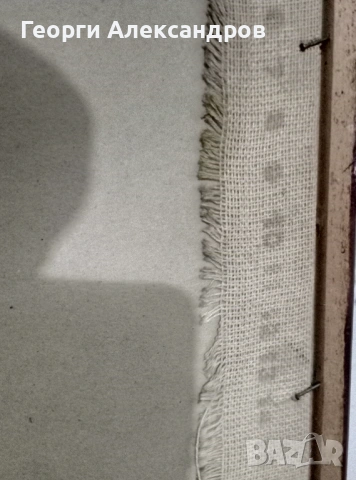 Иисус в Гетсиманската градина Стар РЪЧНО УШИТ ГОБЛЕН 49/37см в Дървена рамка със Стъкло, снимка 6 - Гоблени - 53940503