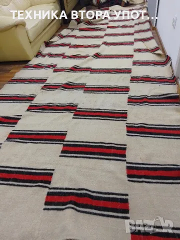 вълнени тъкани одеала / завивки / черги старинни , снимка 8 - Антикварни и старинни предмети - 49772263