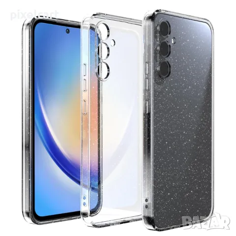 Силиконов калъф Techsuit SparkleSkin за Samsung Galaxy A05s, Прозрачен, снимка 1 - Калъфи, кейсове - 47941291