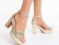Дамски елегантни сандали на ток, снимка 1 - Дамски обувки на ток - 45339963
