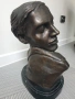 39см-13кг Rodin статуя-бюст/стара френска бронзова скулптура/фигура, снимка 3