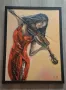 Цигуларката- Продавам нова картина-маслени бои Размери с рамката-65/85см Цена:1200лв, снимка 1
