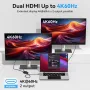 DGYBDFC USB C към двоен HDMI сплитер конвертор 4K@60Hz Type C към двоен HDMI адаптер, снимка 3