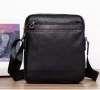 Мъжка елегантна дизайнерска чанта за през рамо /Черна естествена кожа!, снимка 3