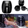 Фритюрник AirFryer, 1600W, 3л., Горещ въздух, Таймер, до 200°C, Черен, снимка 1