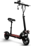 Супер бързият електрически  сгъваем скутер в черно с червено, снимка 3