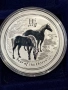 Сребро монета Лунар 2 година на коня 2014  1 унция OZ, снимка 1