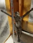 Старо голямо чугунено разпятие Исус Христос кръст религия, снимка 7