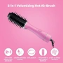 Нова Четка с горещ въздух 2 в 1 1300W керамично покритие розова 3 степени сешоар, снимка 2