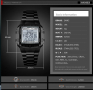 мъжки спортен часовник SKMEI електронен кварц LED 1381 стомана подобен на  Casio, снимка 5
