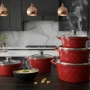 Висококачествен комплект касероли Cheffinger – елегантност, здравина и удобство в кухнята, снимка 8