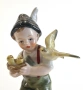 Порцеланова фигурка на момче с птици - Fasold and Stauch, Германия, снимка 5