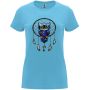 Нова дамска тениска Капан за сънища с Бухал в син цвят, снимка 1 - Тениски - 45192314