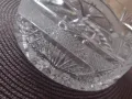Комплект от кристална купа и ваза ръчно гравирани еднакъв дизайн., снимка 8
