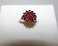 925 сребърен пръстен с качествен гранат от Мозамбик подходящ за подарък, снимка 1