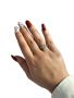 Златист дамски пръстен от медицинска стомана с голям камък, снимка 1