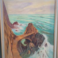 Френска картина морски пейзаж, снимка 7 - Картини - 45554464