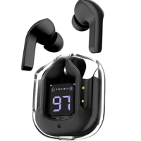VEHOP Power Ultrapods TWS Earbud, Bluetooth слушалки с дисплей, прозрачен дизайн, 30 часа възпроизве, снимка 1 - Bluetooth слушалки - 45009520