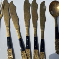 Вилици лъжици нож бронз, снимка 4 - Антикварни и старинни предмети - 45573067
