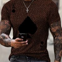 Мъжка тениска с къс ръкав,геометричен 3D принт с дизайн на Асо Пика, снимка 1 - Тениски - 45651991