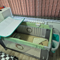 Бебешка кошара с 2 нива LIONELO+ортопедичен матрак , снимка 3 - Бебешки легла и матраци - 45011745