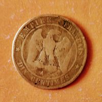 Монета 10 сантим Наполеон 3 ти от 1852 година., снимка 1 - Нумизматика и бонистика - 45300759