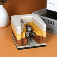 3D арт настолен календар  2024 Memo Pad с LED светлини, Оранжева магическа алея, снимка 8 - Декорация за дома - 45639622
