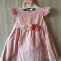 Официална бебешка рокля Точици, снимка 2 - Бебешки рокли - 44940603