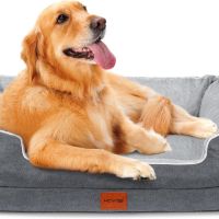 KYG Кучешко легло с размер L, до 34 кг, 90 * 70 * 20 см, синьо и сиво, снимка 1 - За кучета - 45505335
