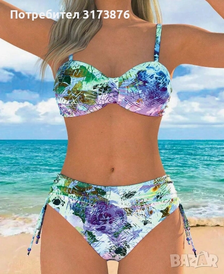 Бански костюм в лилаво, снимка 1