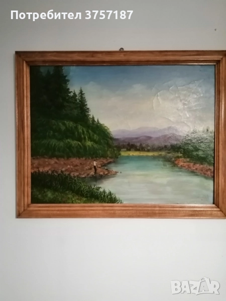 картина пейзаж, масло върху платно , снимка 1