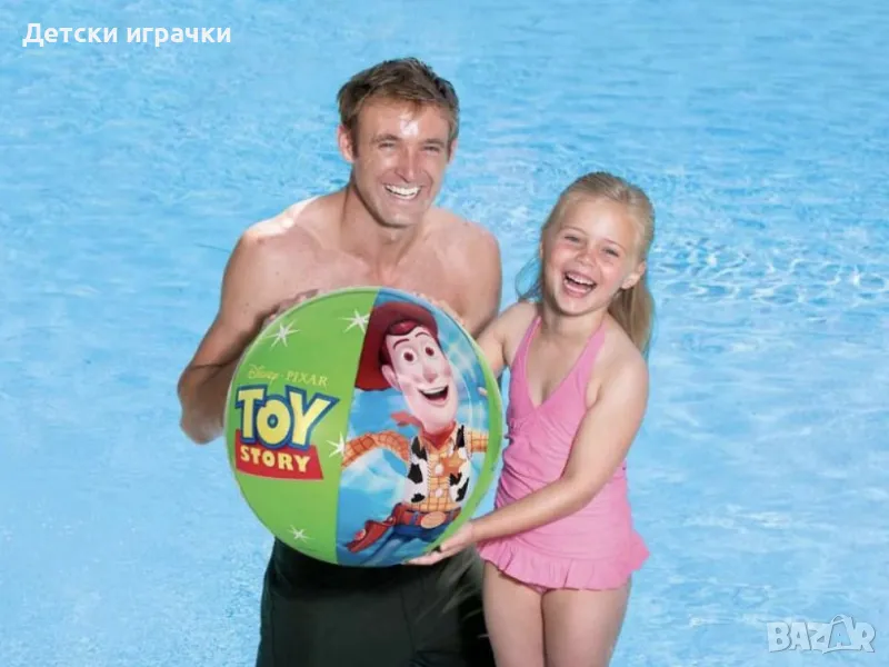 Надуваема топка Toy Story INTEX, 61 см, PVC, цветна, за деца над 3 г, снимка 1