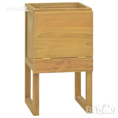 vidaXL Шкаф за баня, 45x45x75 см, тиково дърво масив（SKU:338246, снимка 1